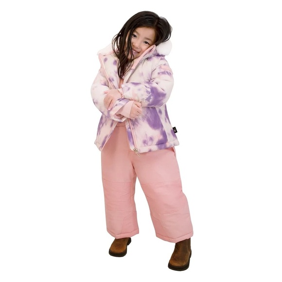 Spyder Kids Purple and Pink Tie-Dye Puffer Jacket - Picture 9 of 11